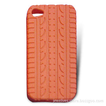 Blue Silicone Cover for iPhone, with Car Tire Pattern, Heat and Water-resistant